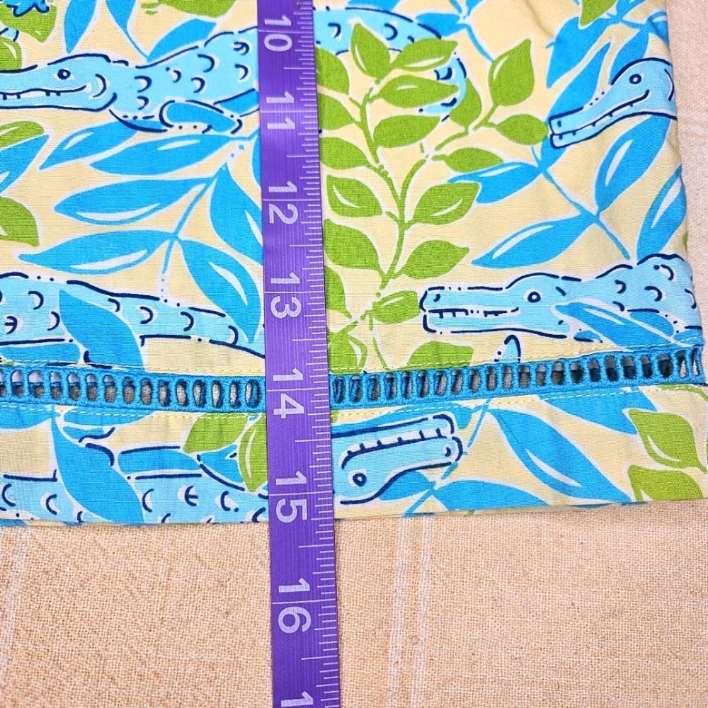Lilly Pulitzer Mimosa Alligator Vintage Kids Cropped Pants & Top 2 Piece Set - Picture 11 of 13
